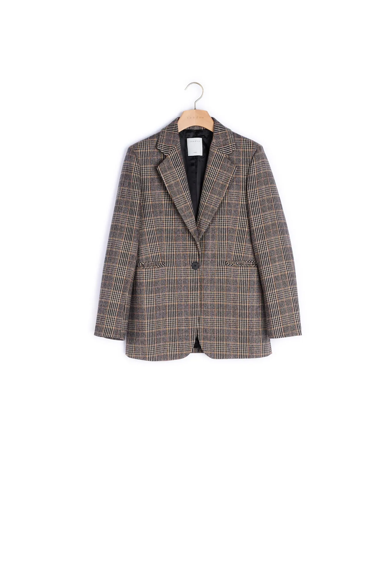 Blazer en laine à carreaux