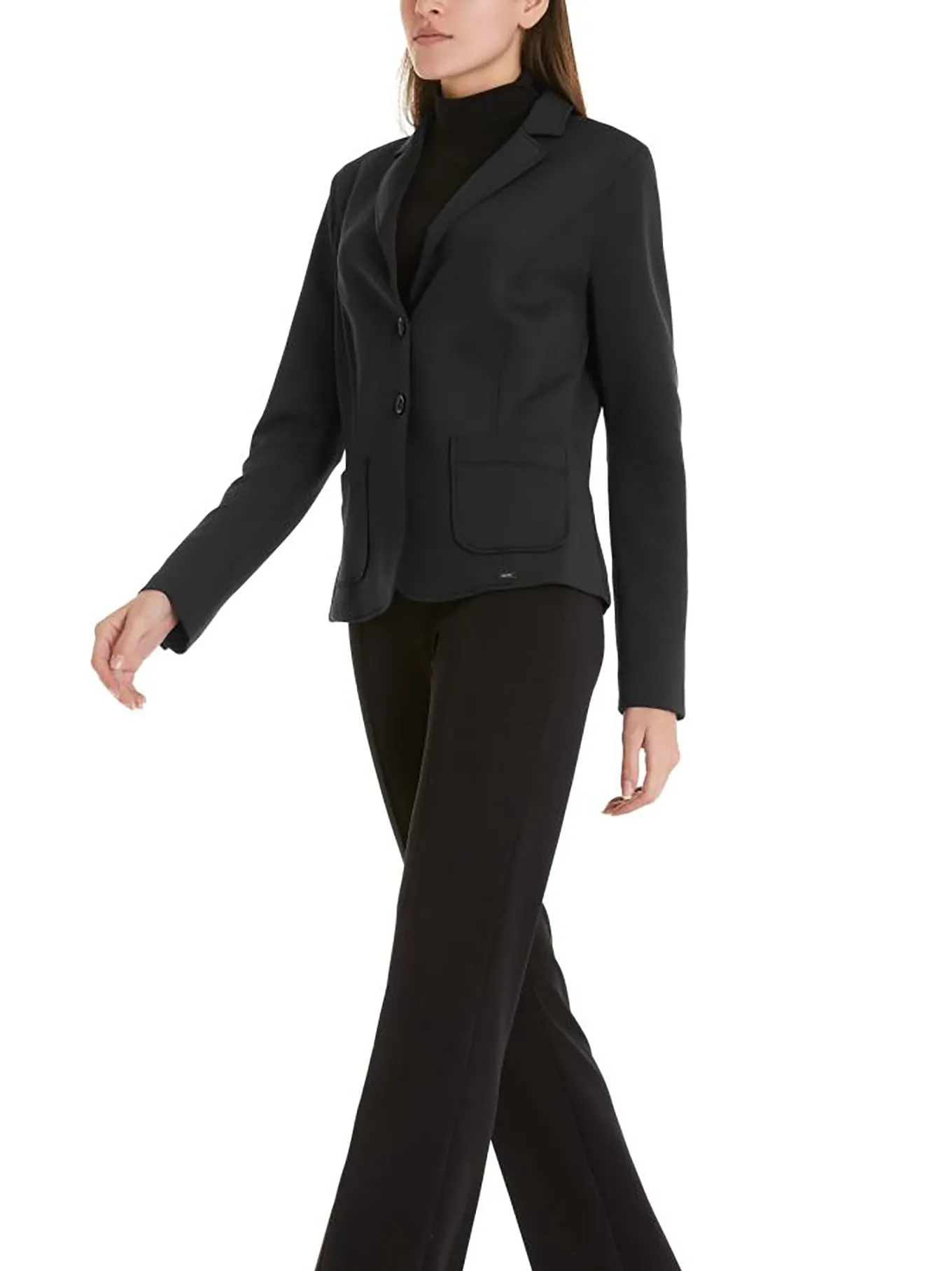 Blazer mit aufgesetzten Taschen - black