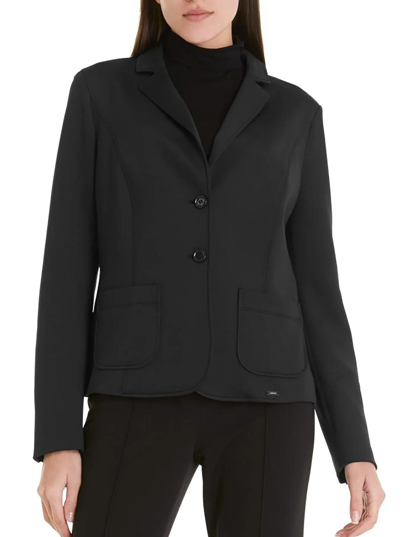 Blazer mit aufgesetzten Taschen - black