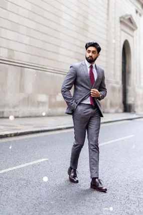 Blogger Style | JENSON Grey Check Suit As Worn By Gurj Sohanpal