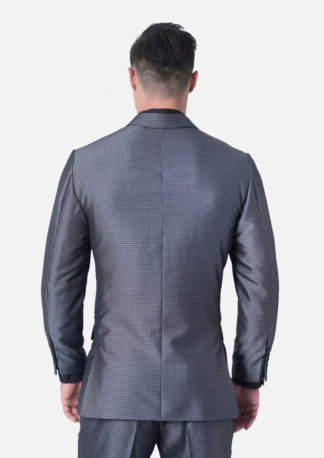 Bowery Grey Microcheck Jacket