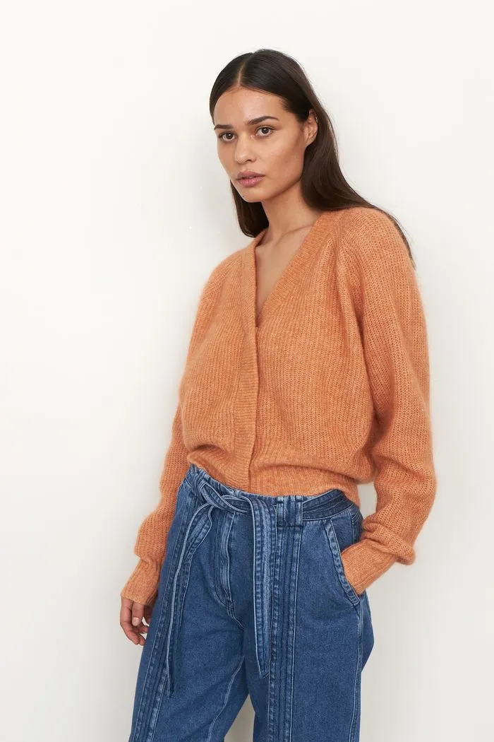 Brooky Knit Boxy Cardigan - Toasted Nut