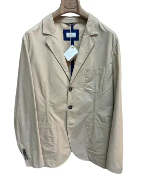 Brunello Cucinelli Mens New Lightweight Cotton Nylon Beige Blazer Jacket