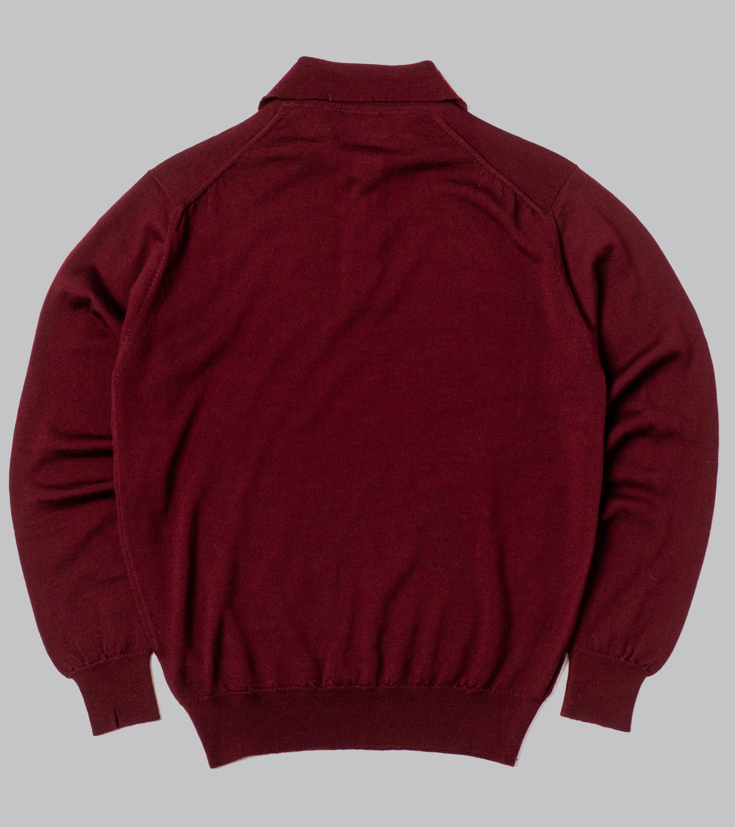 Bryceland's Merino Long-Sleeve Polo Claret