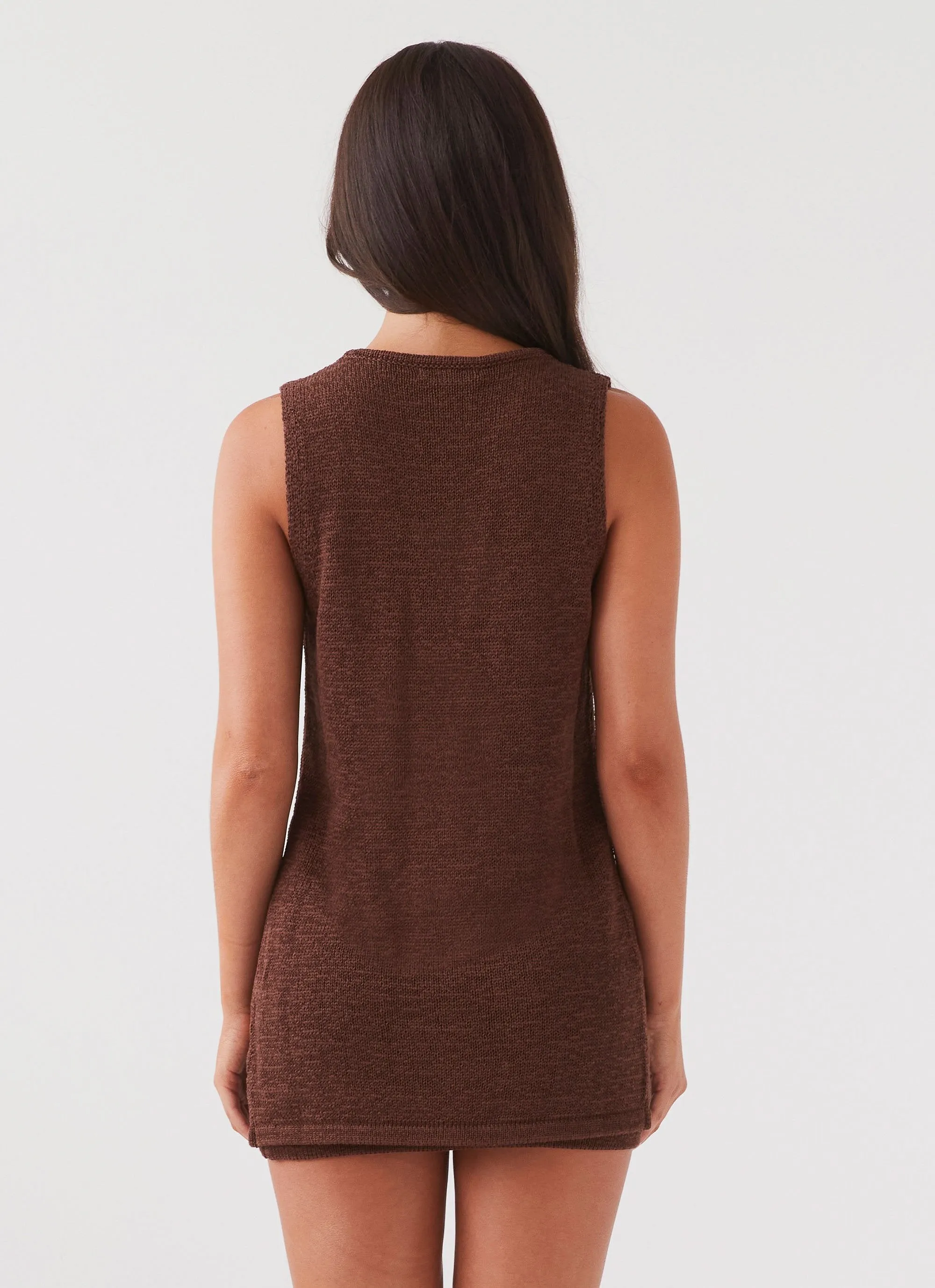 Capri Glow Knit Top - Chocolate