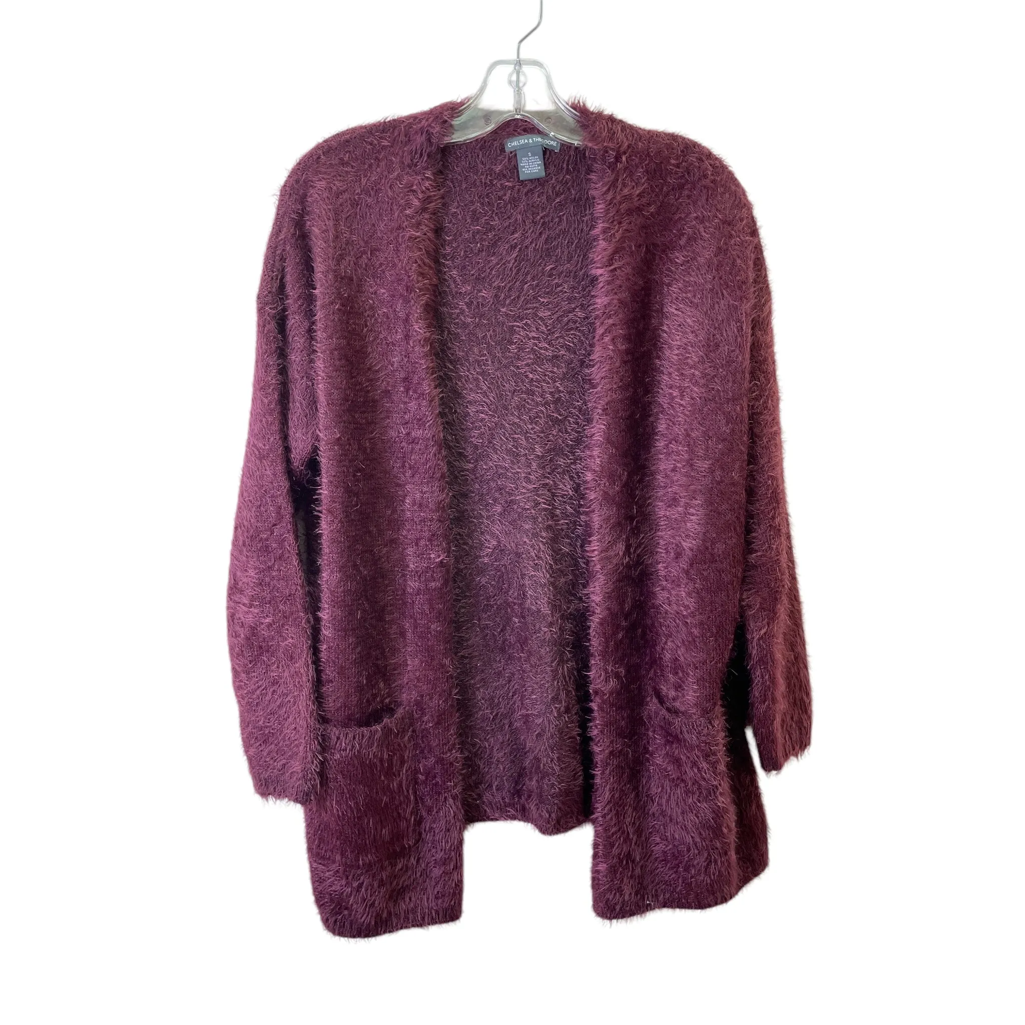 Cardigan By Chelsea And Theodore In Purple, Size:S