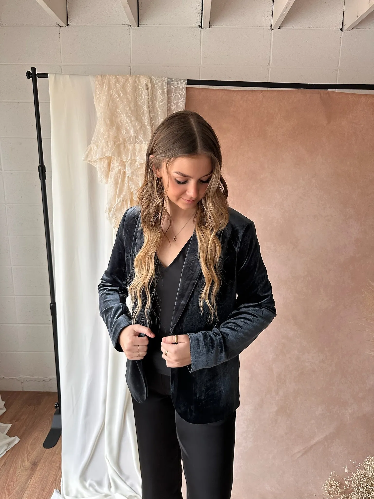 Caroline Velvet Blazer