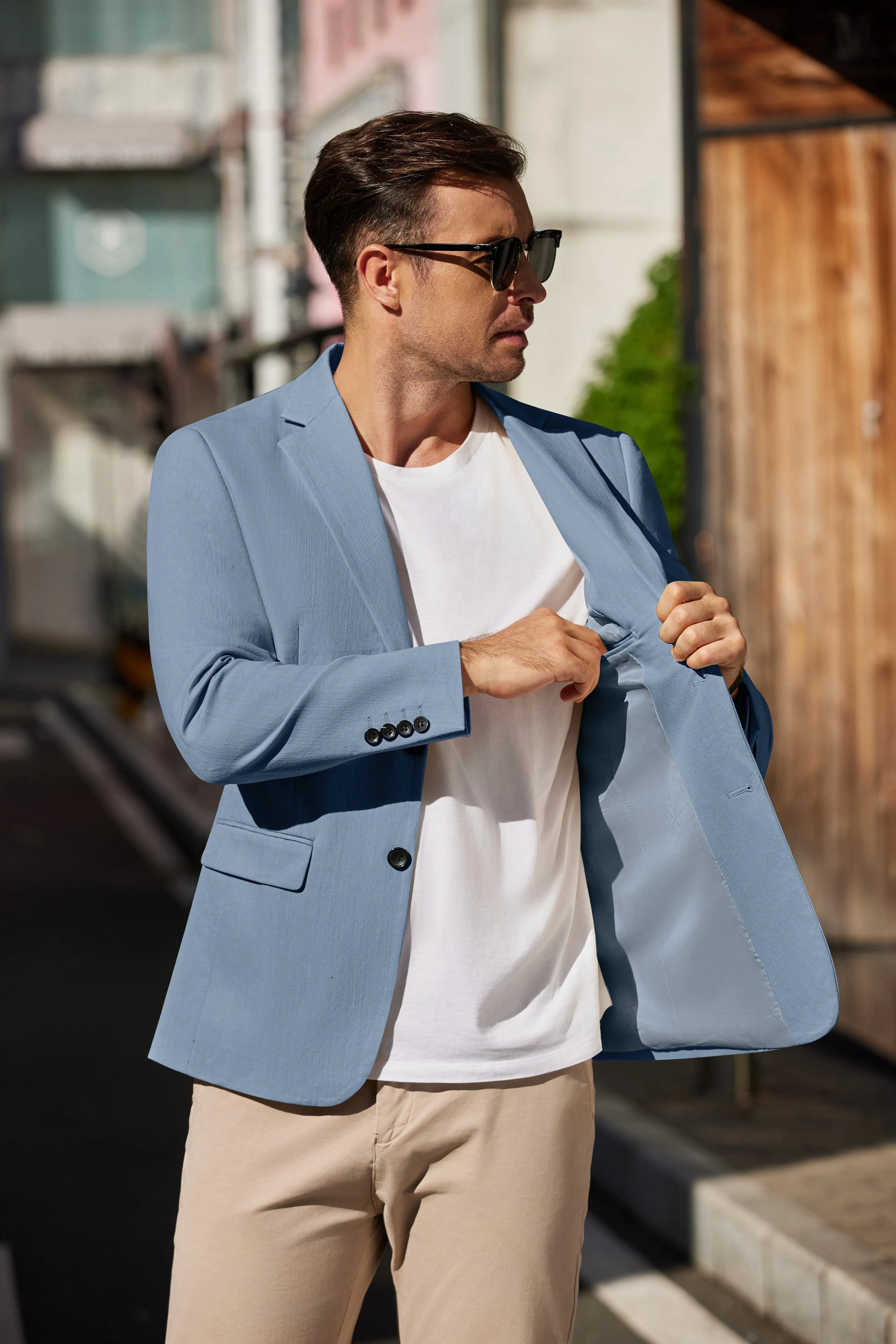 Casual Cotton Blend Blazer (US Only)