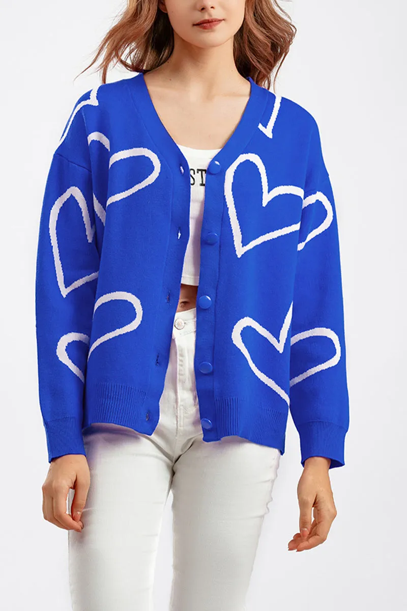 CE093 Heart Knitted Cardigan