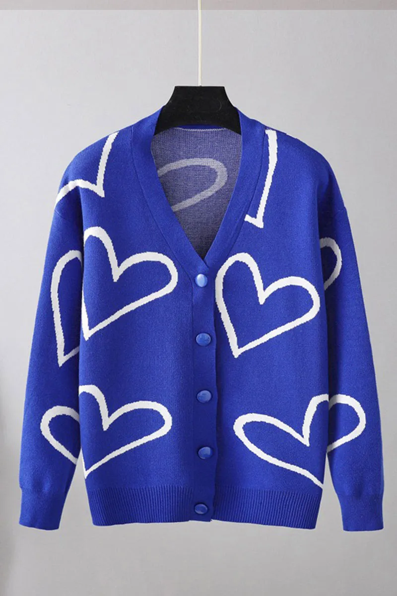 CE093 Heart Knitted Cardigan