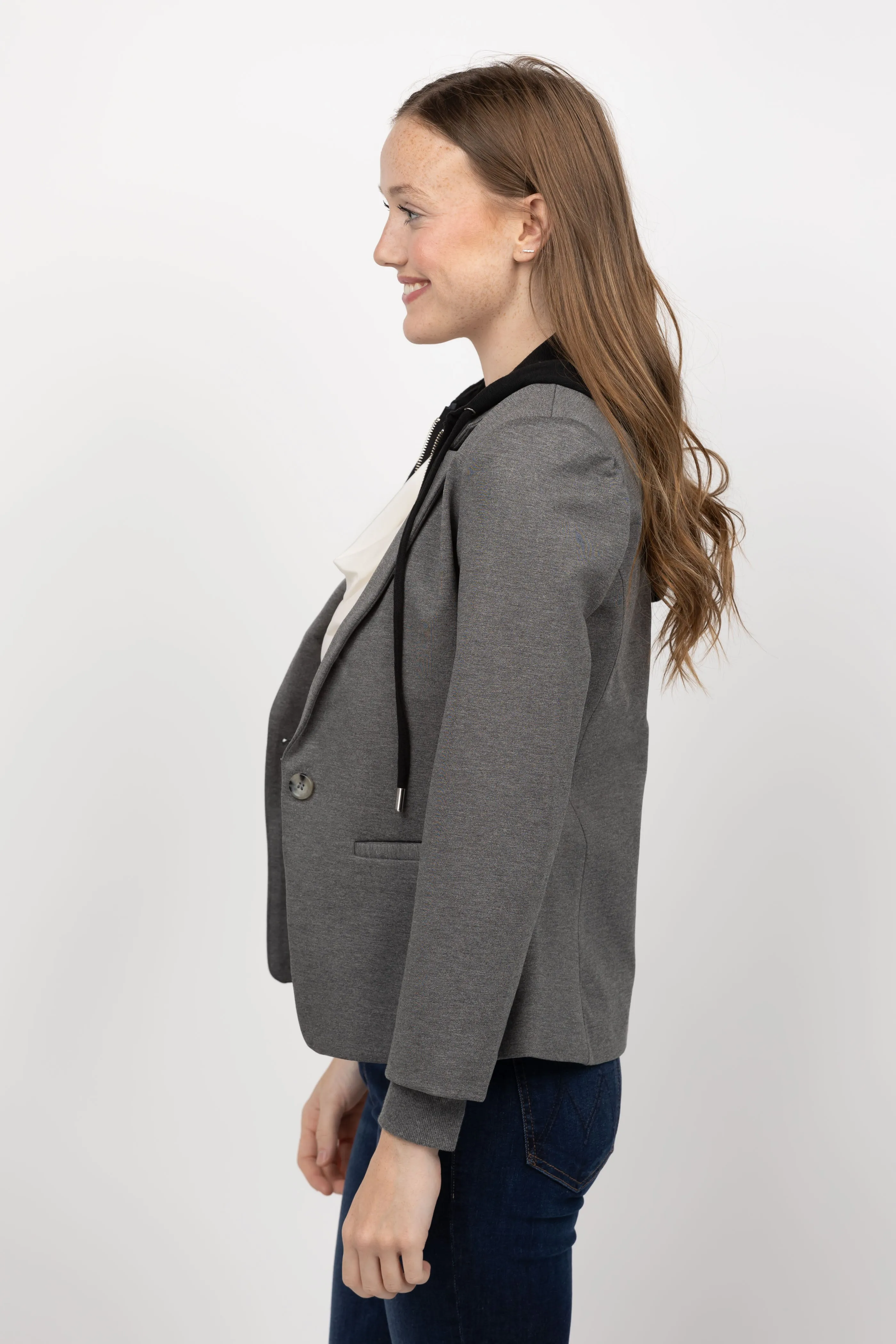 Central Park West Avalon Ponte Dickie Blazer in Grey