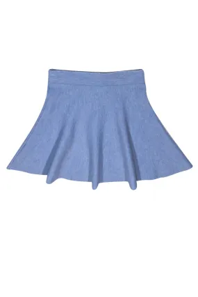 Club Monaco - Baby Blue Wool Blend Flared Miniskirt Sz M