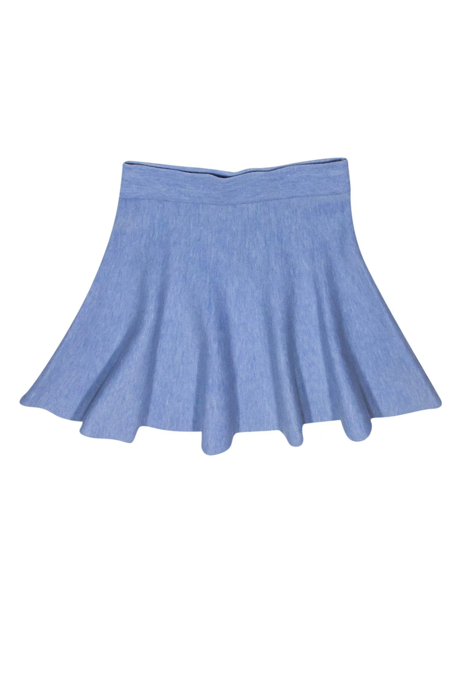 Club Monaco - Baby Blue Wool Blend Flared Miniskirt Sz M