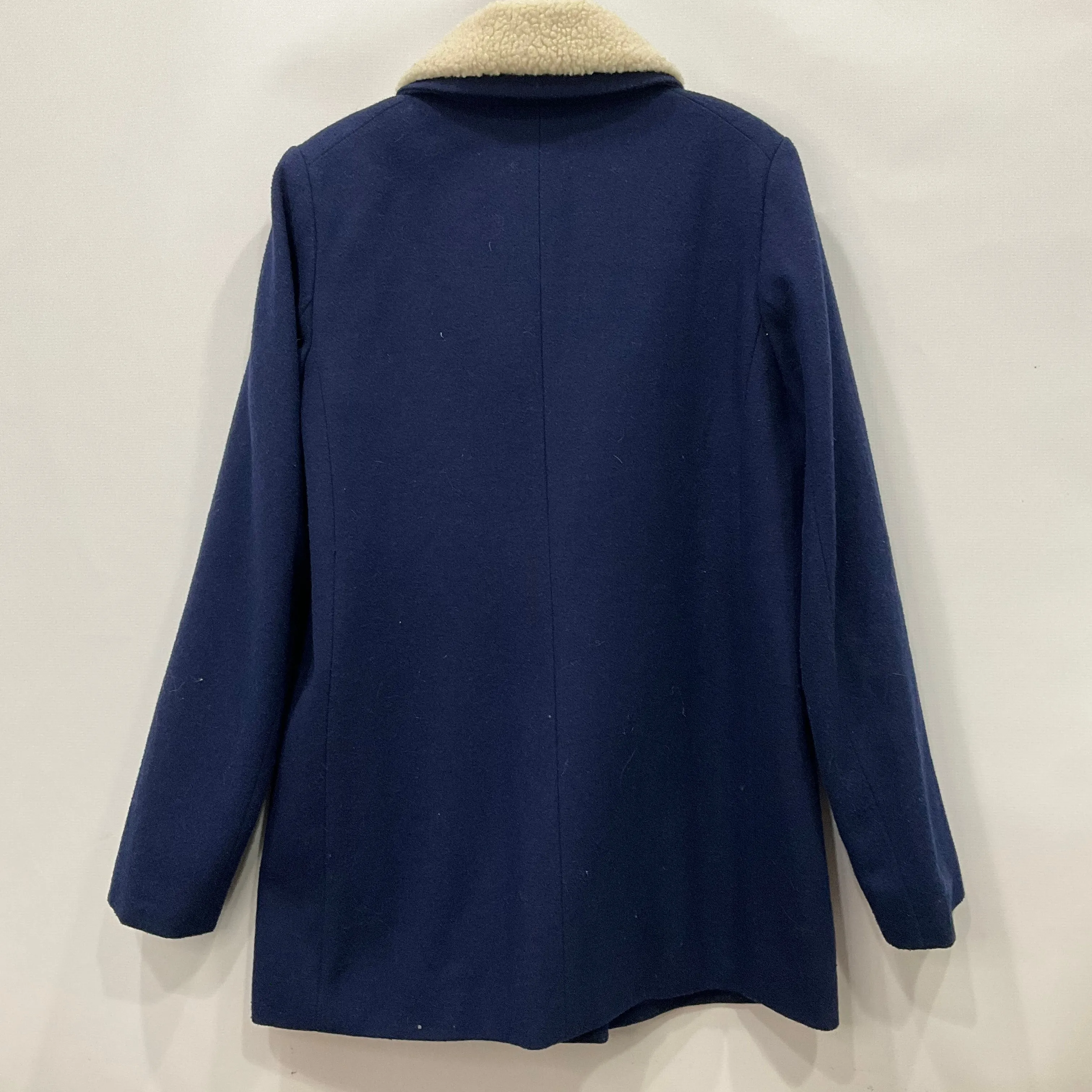 Coat Wool By Old Navy In Blue & Cream, Size: M