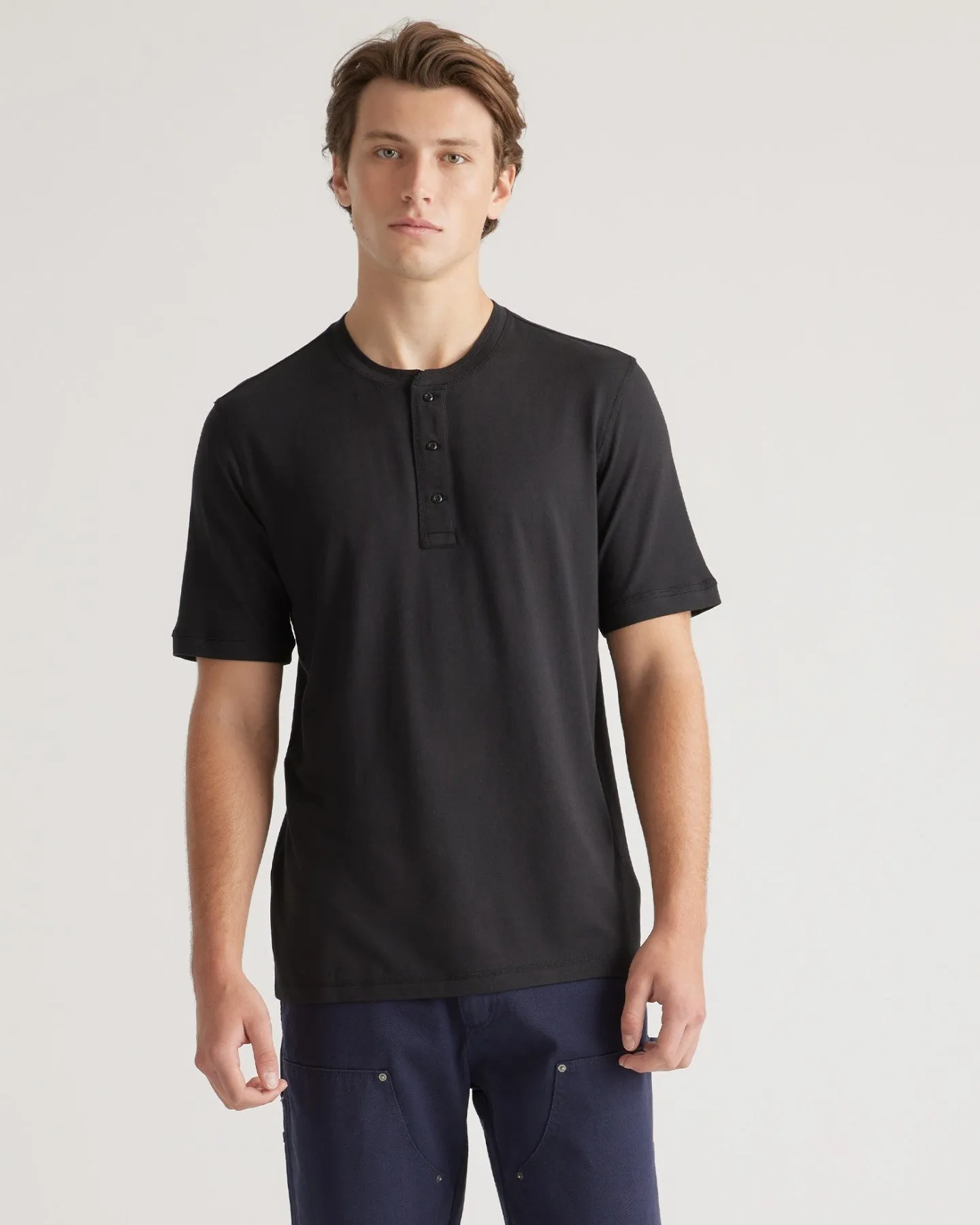 Cotton Modal Short Sleeve Henley Tee