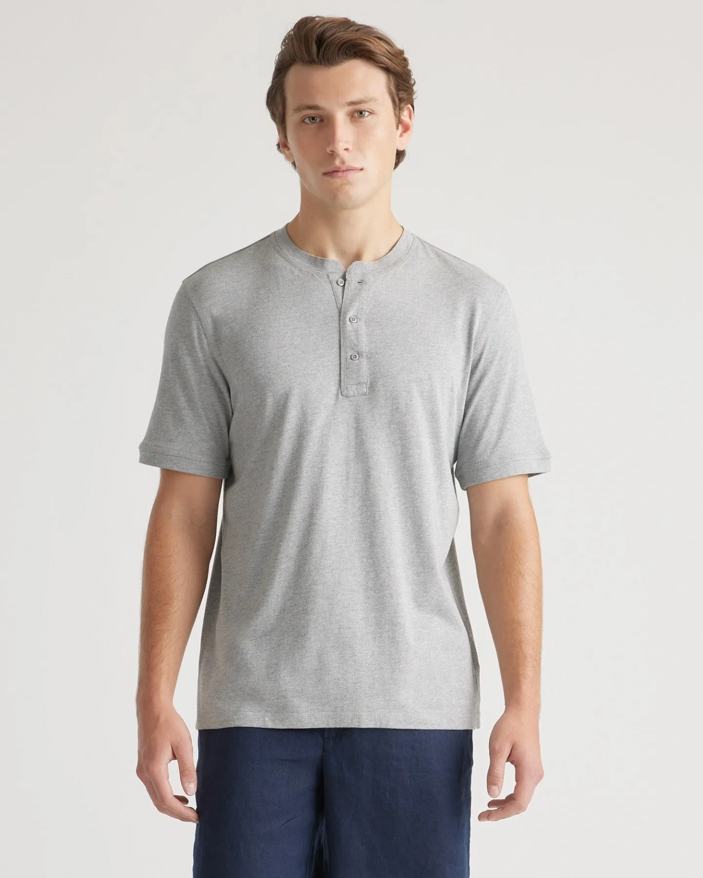 Cotton Modal Short Sleeve Henley Tee