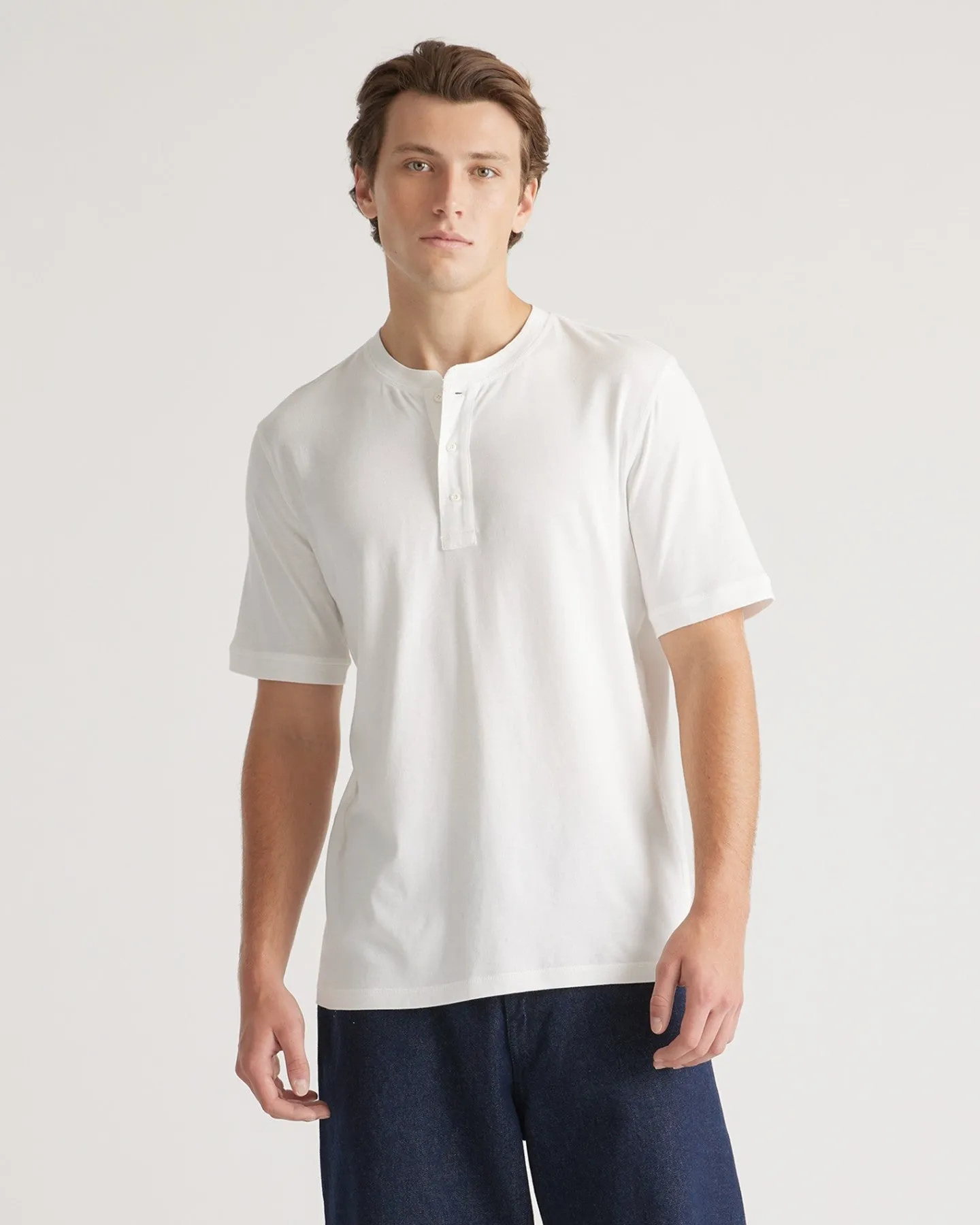 Cotton Modal Short Sleeve Henley Tee