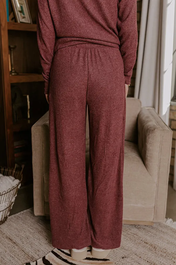 Cozy Vibes High Waist Ribbed Pants