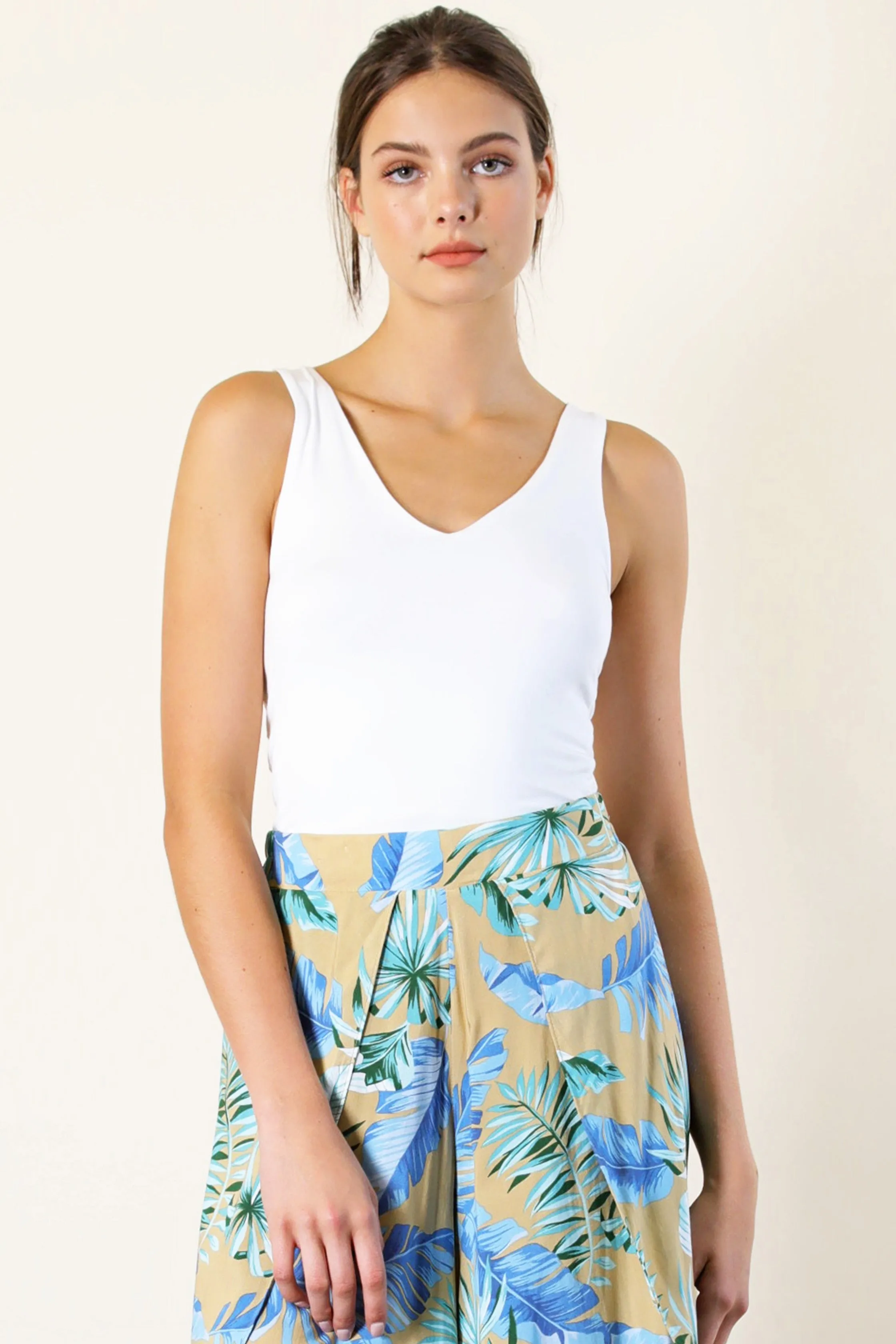 Cropped Double Layered Tank Top