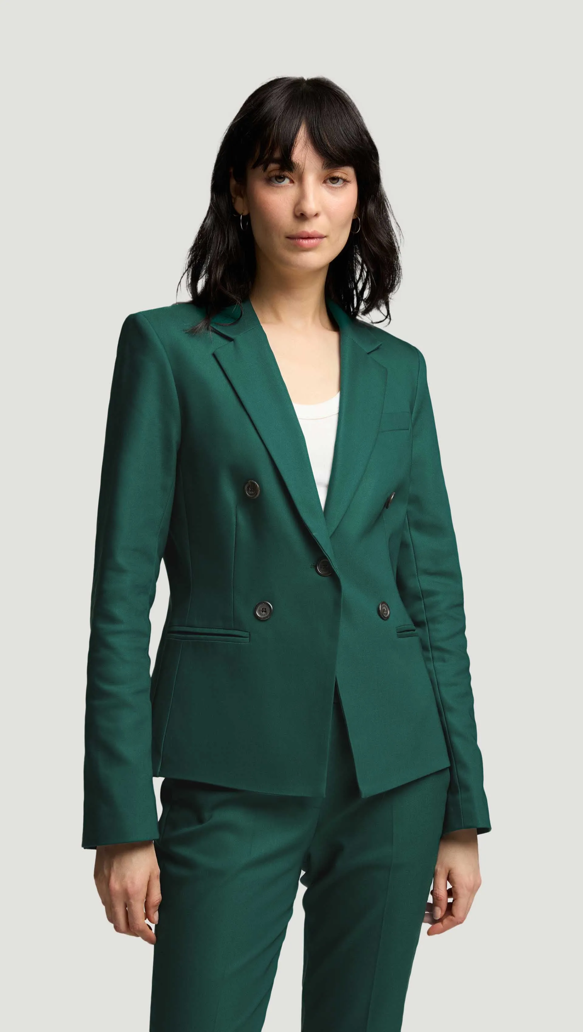 Crossover Blazer in Performance Cotton | Emerald