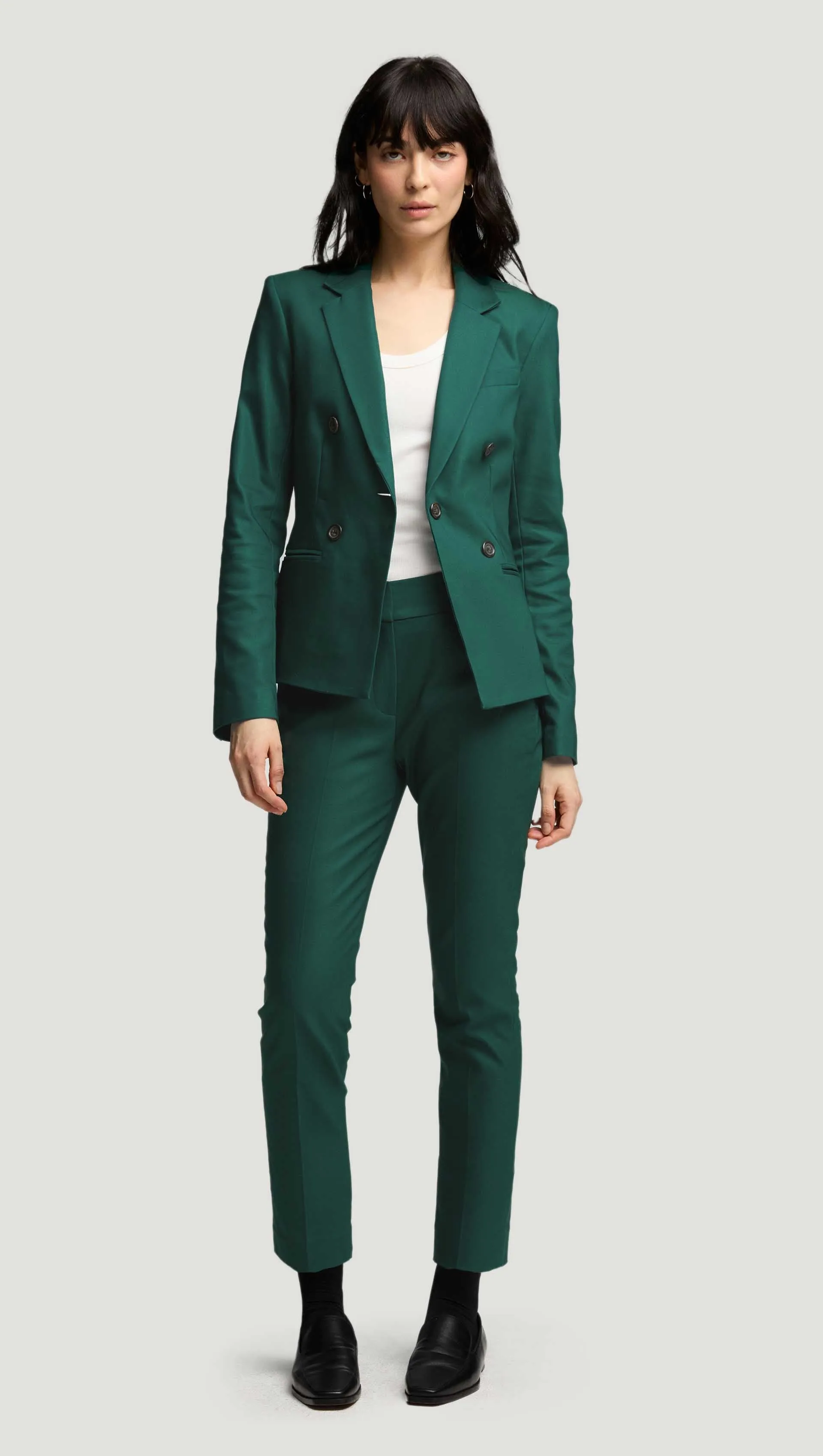 Crossover Blazer in Performance Cotton | Emerald