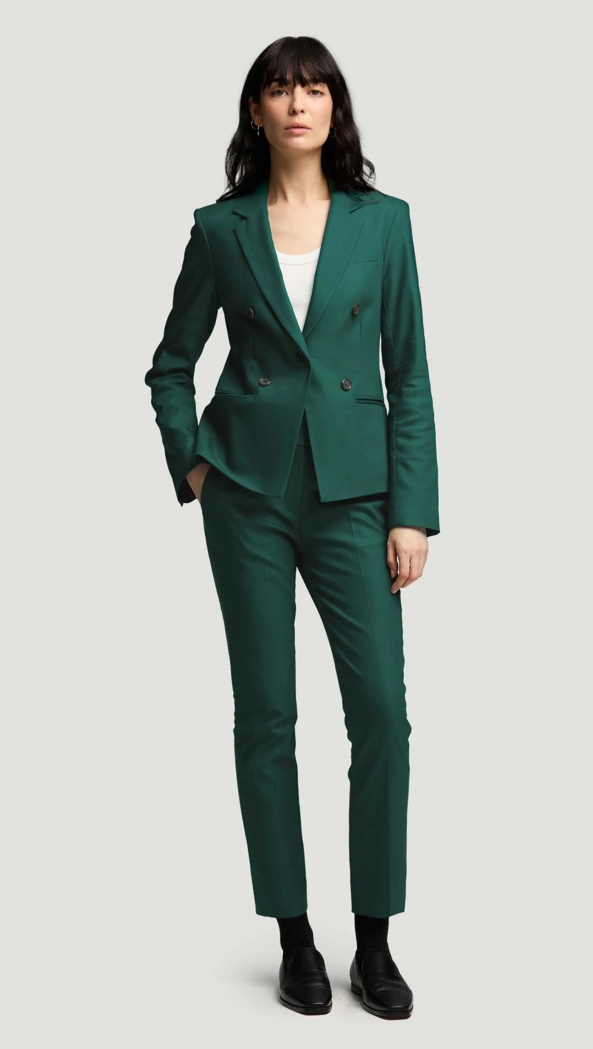 Crossover Blazer in Performance Cotton | Emerald