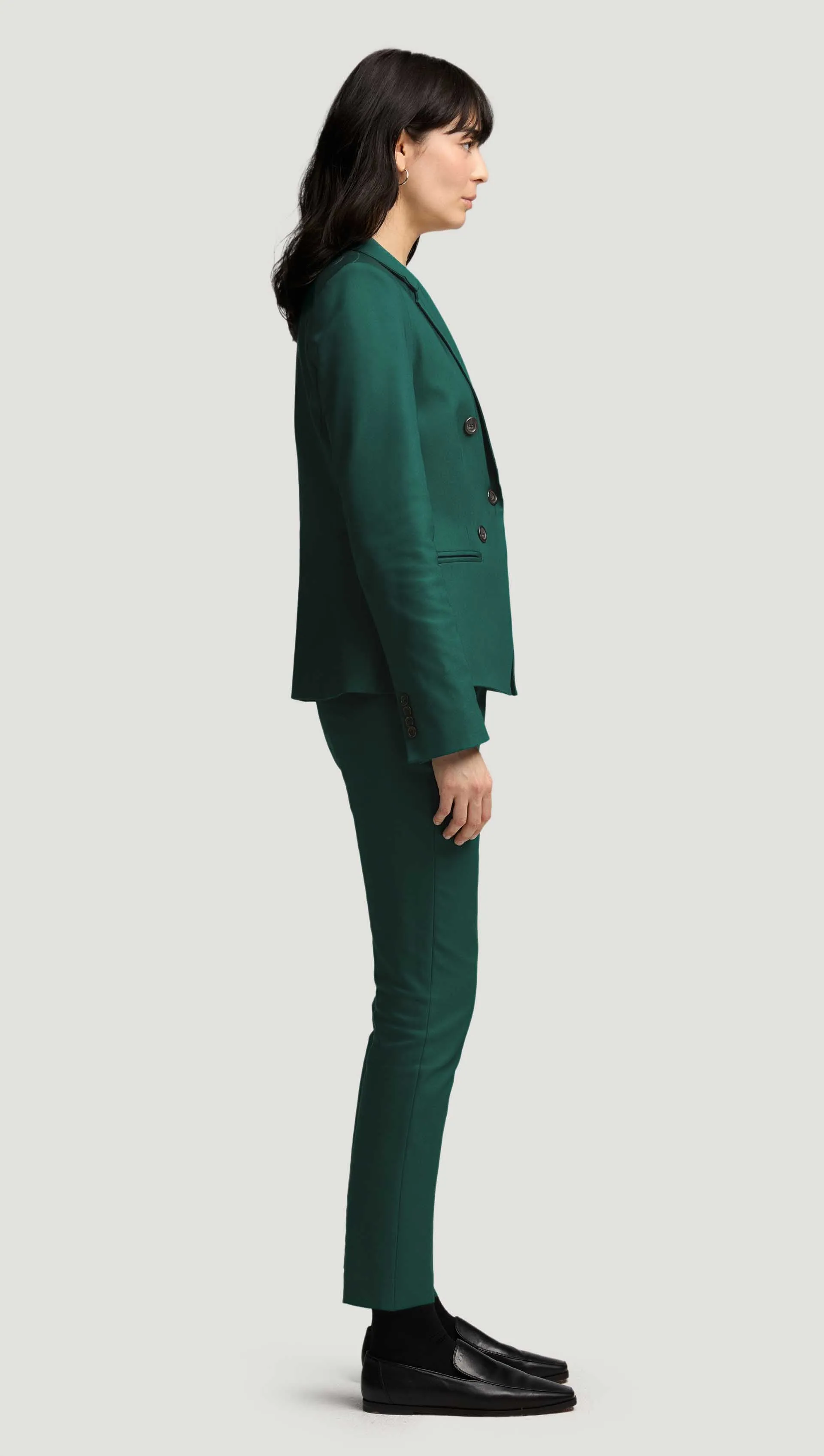 Crossover Blazer in Performance Cotton | Emerald