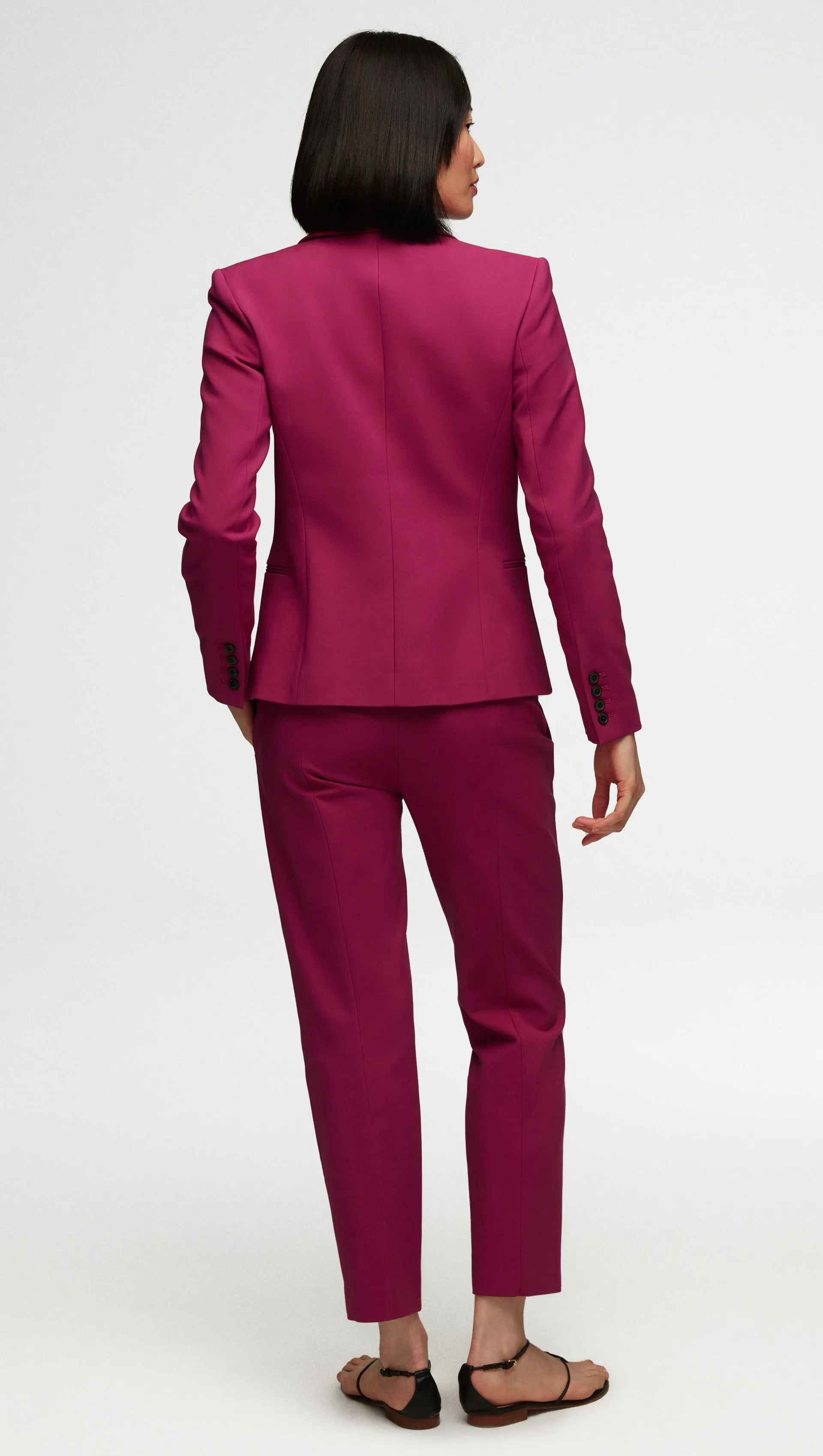 Crossover Blazer in Performance Cotton | Magenta