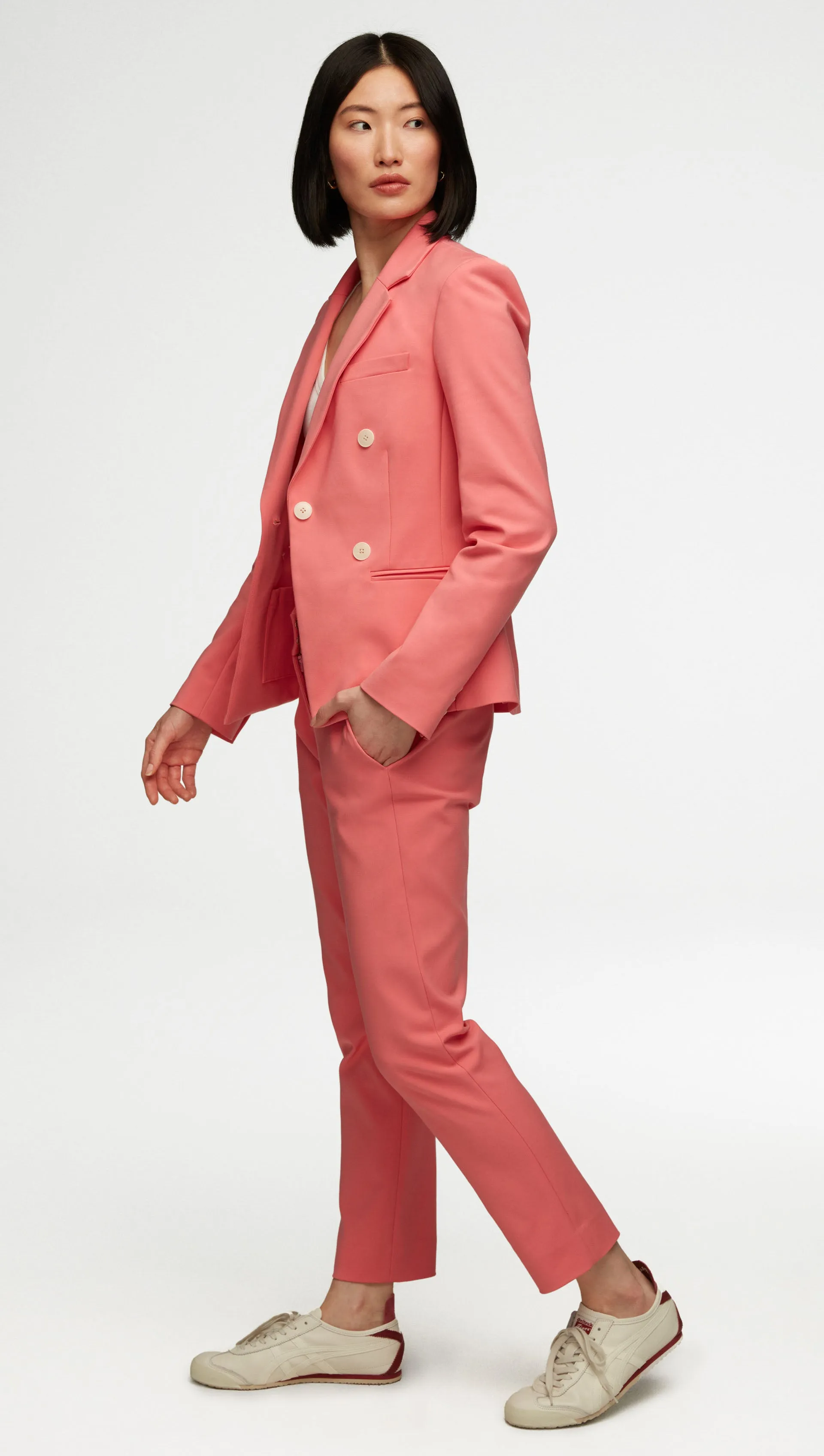 Crossover Blazer in Performance Cotton | Watermelon