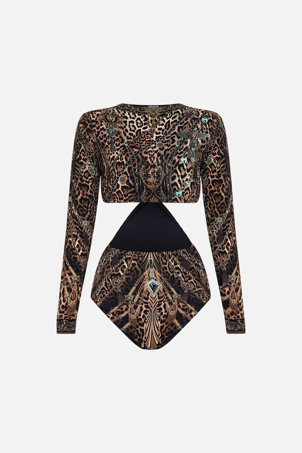 CUT OUT BODYSUIT WITH TRIM AMSTERGLAM