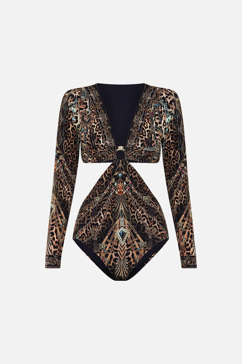 CUT OUT BODYSUIT WITH TRIM AMSTERGLAM