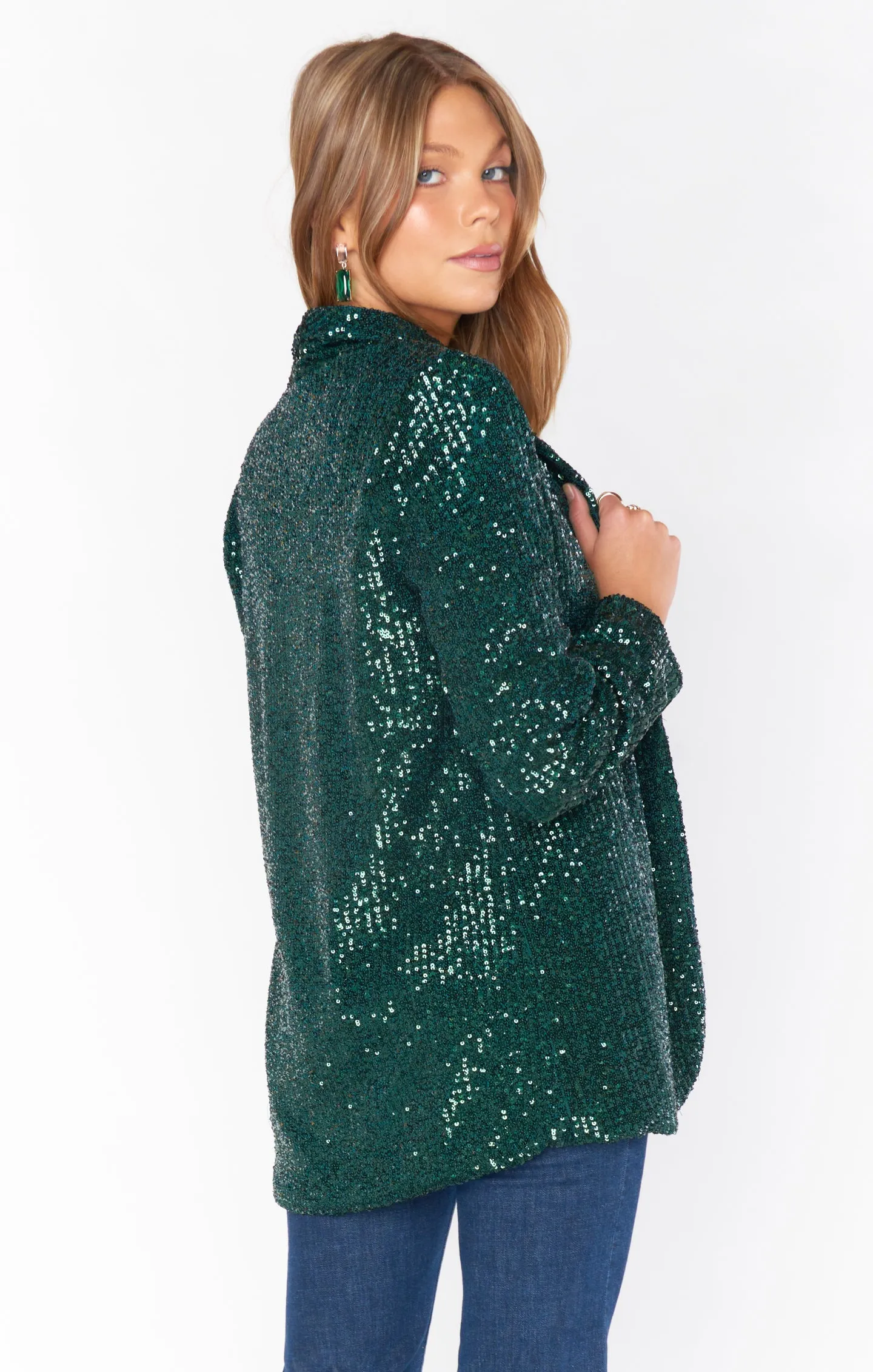 Dance Blazer Emerald Sequins