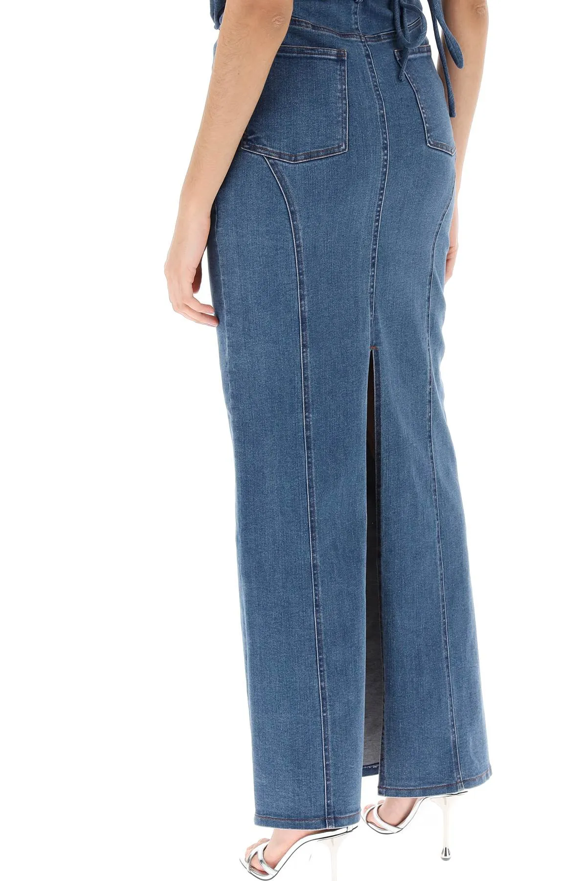 denim maxi skirt