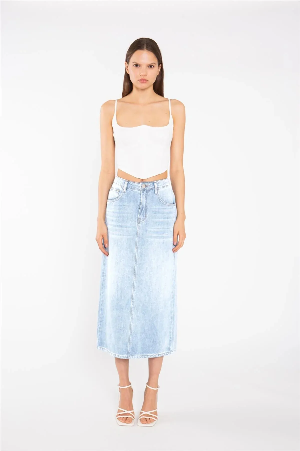 Denim Maxi Skirt