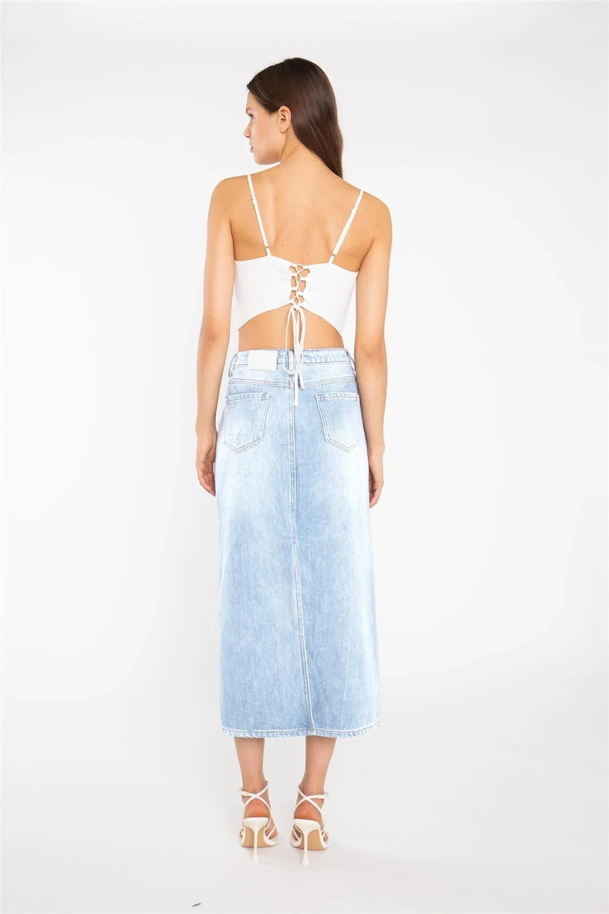 Denim Maxi Skirt