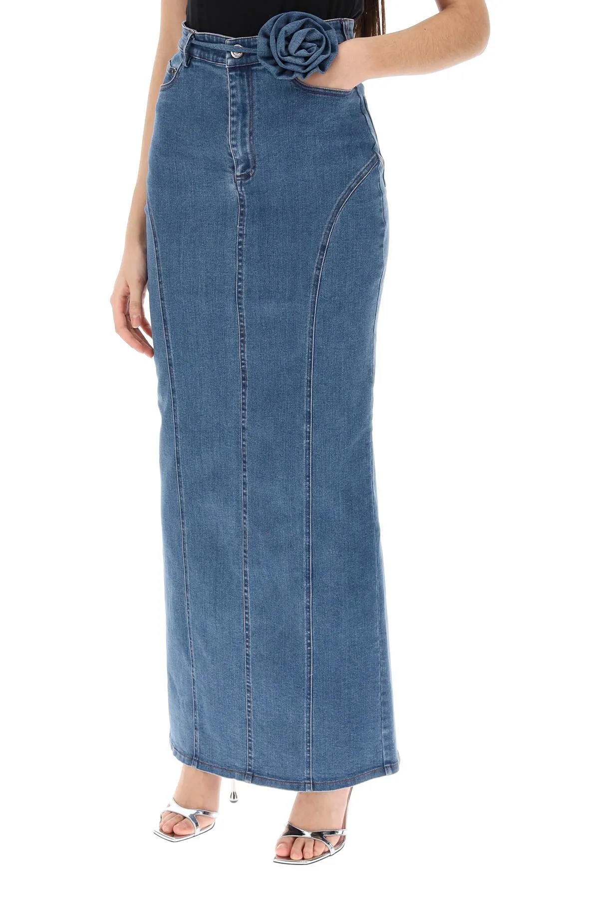 denim maxi skirt