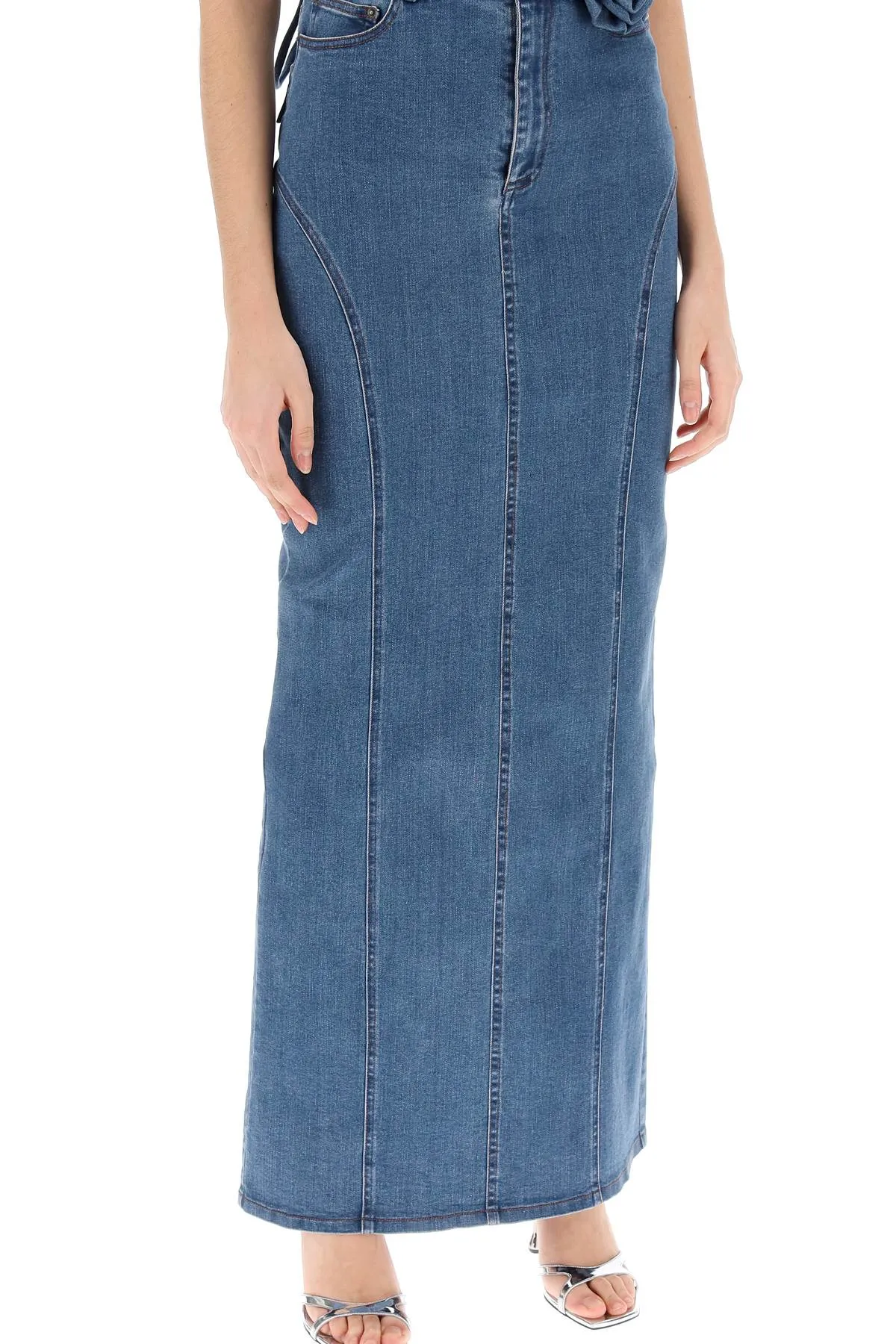 denim maxi skirt