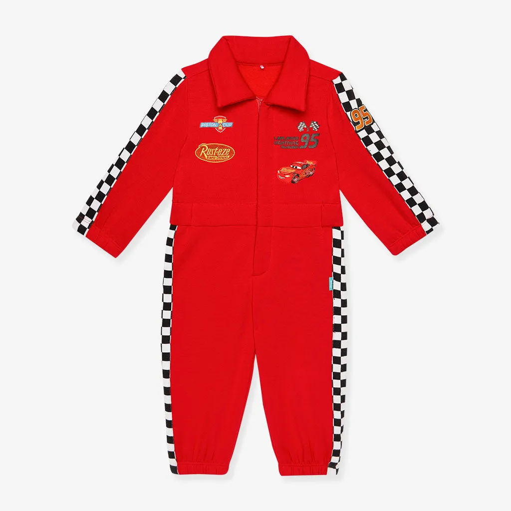 Disney Racing Red Fleece Racing Jumpsuit