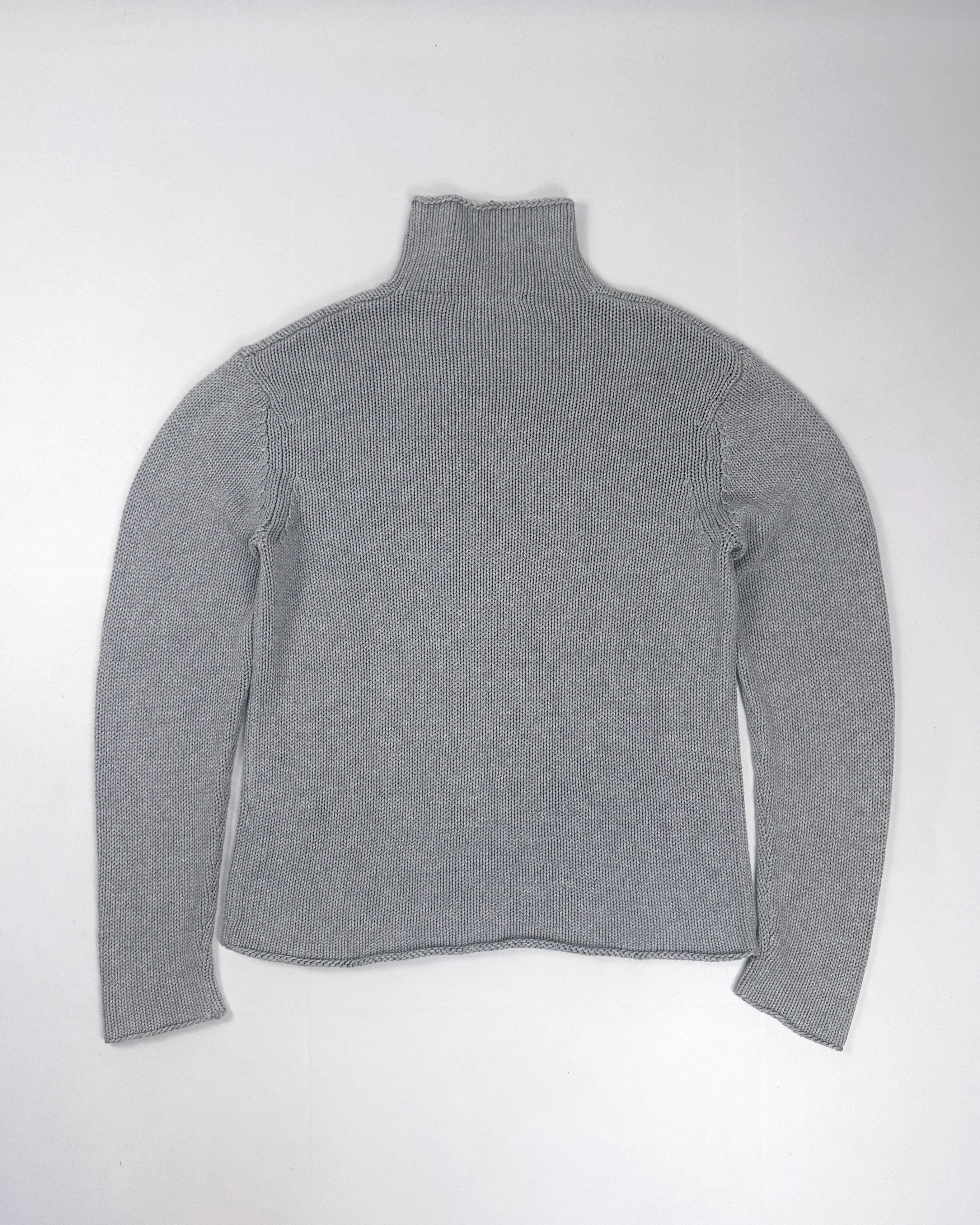 DKNY Grey embroidered Logo Turtleneck Knit 1990's