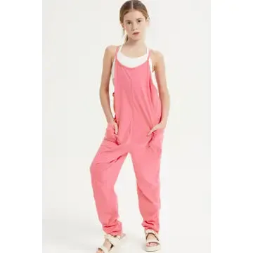 Drop Crotch Sleeveless Jumpsuit- Dusty Pink