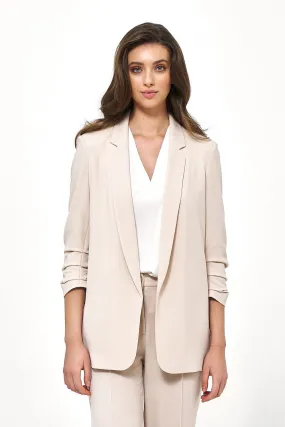 Elegant Crease-Detail Blazer