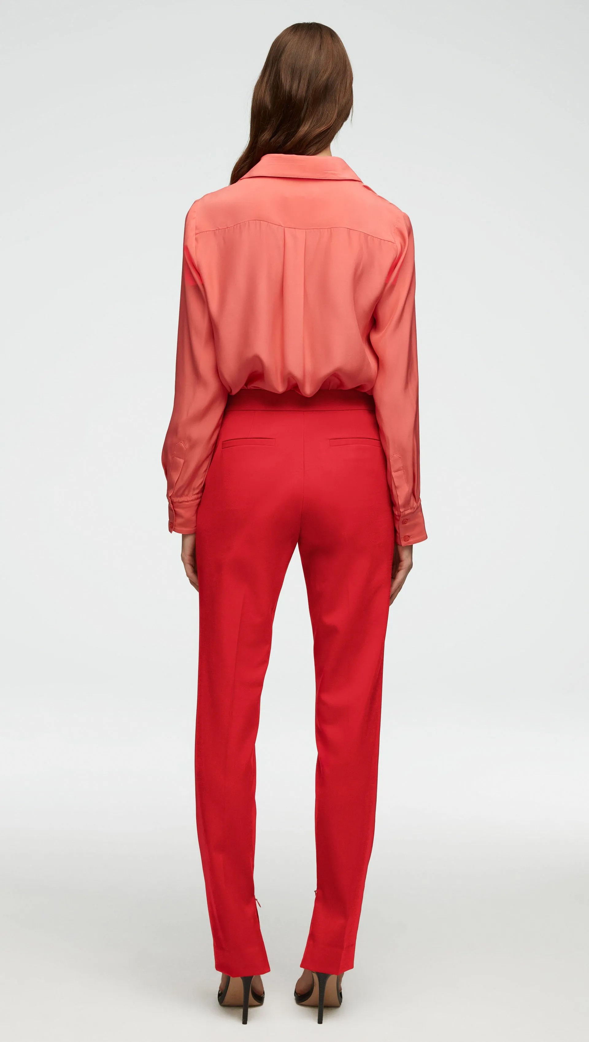 Elongated Tailored Trouser in Seasonless Wool | Poppy