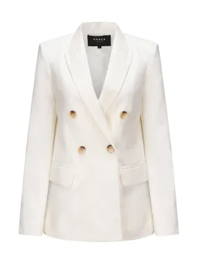 Emilia blazer in white linen