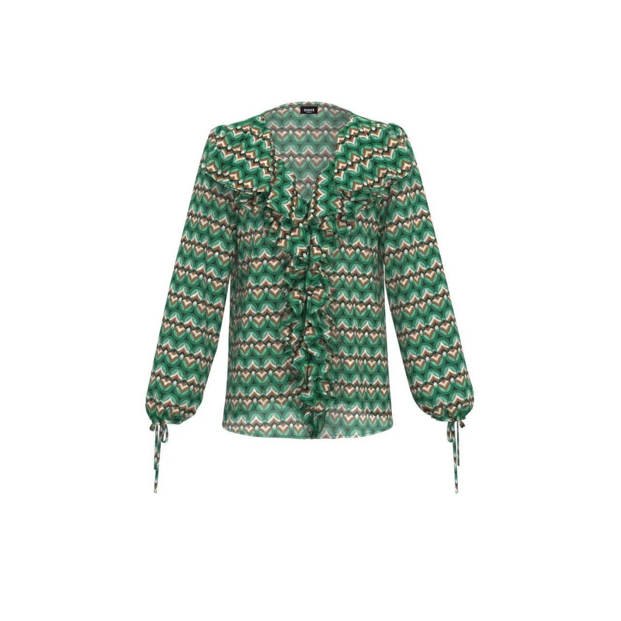 Emme Glassa Blouse Green Geo Print