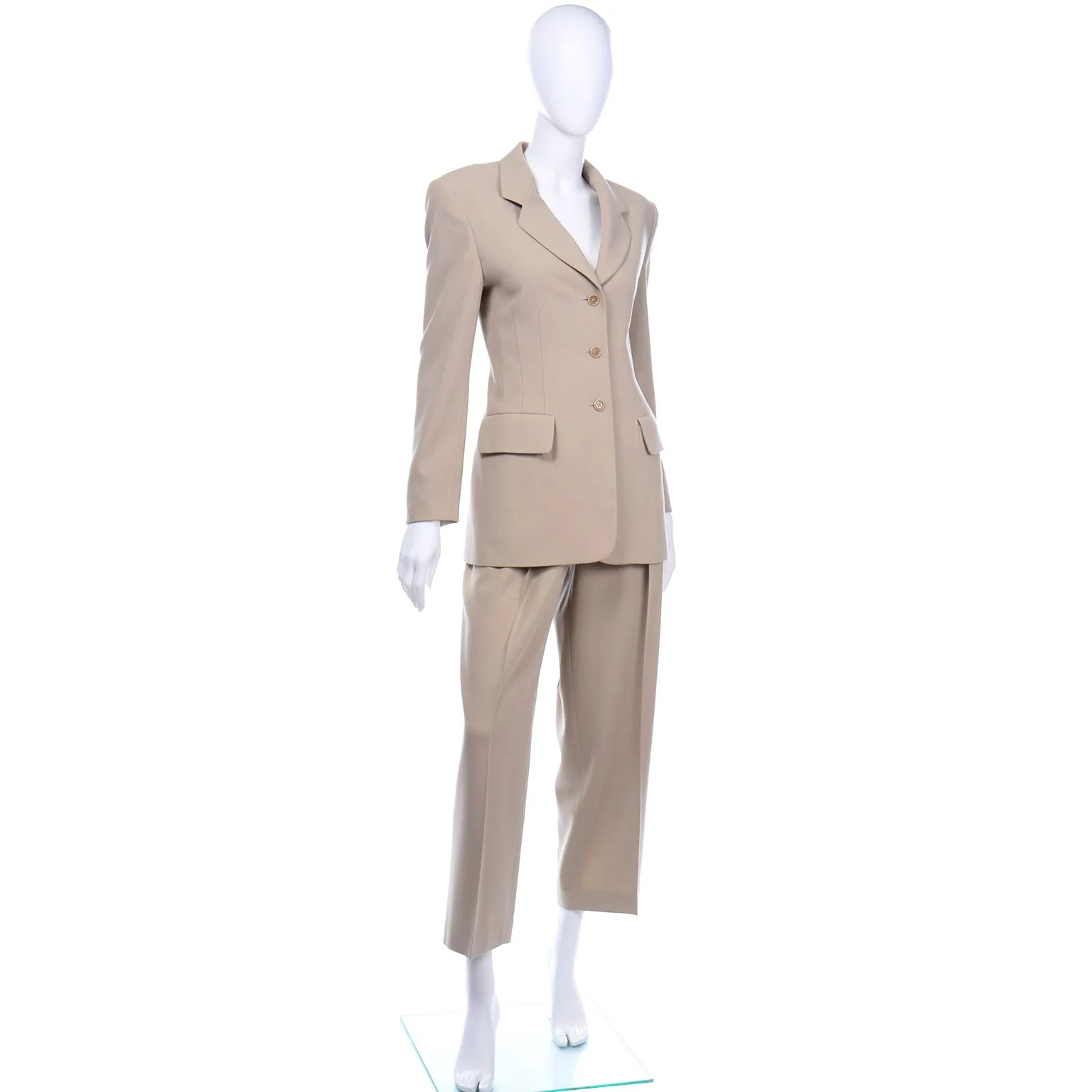 Escada Margaretha Ley Vintage Wool Blend Pants & Jacket Suit