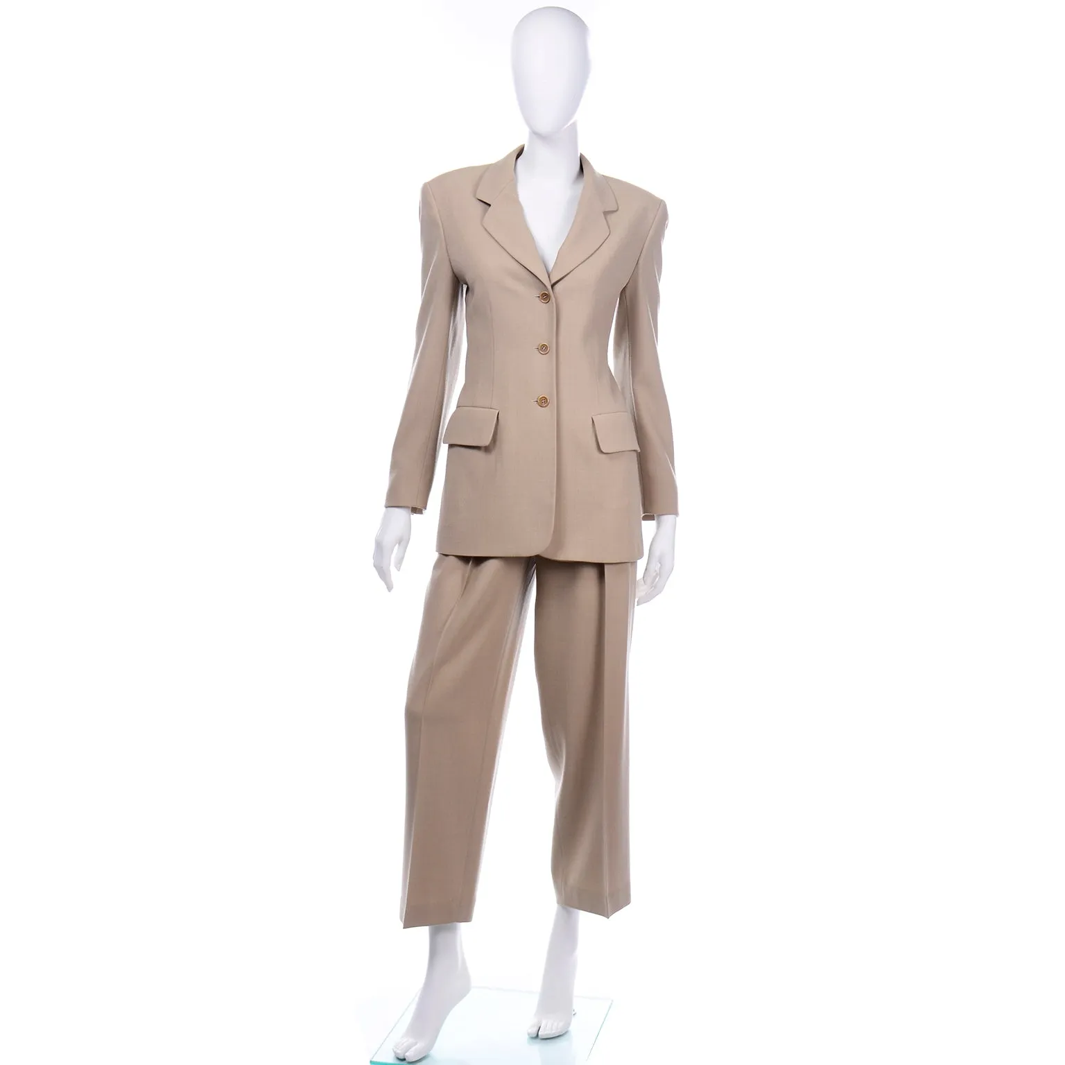 Escada Margaretha Ley Vintage Wool Blend Pants & Jacket Suit