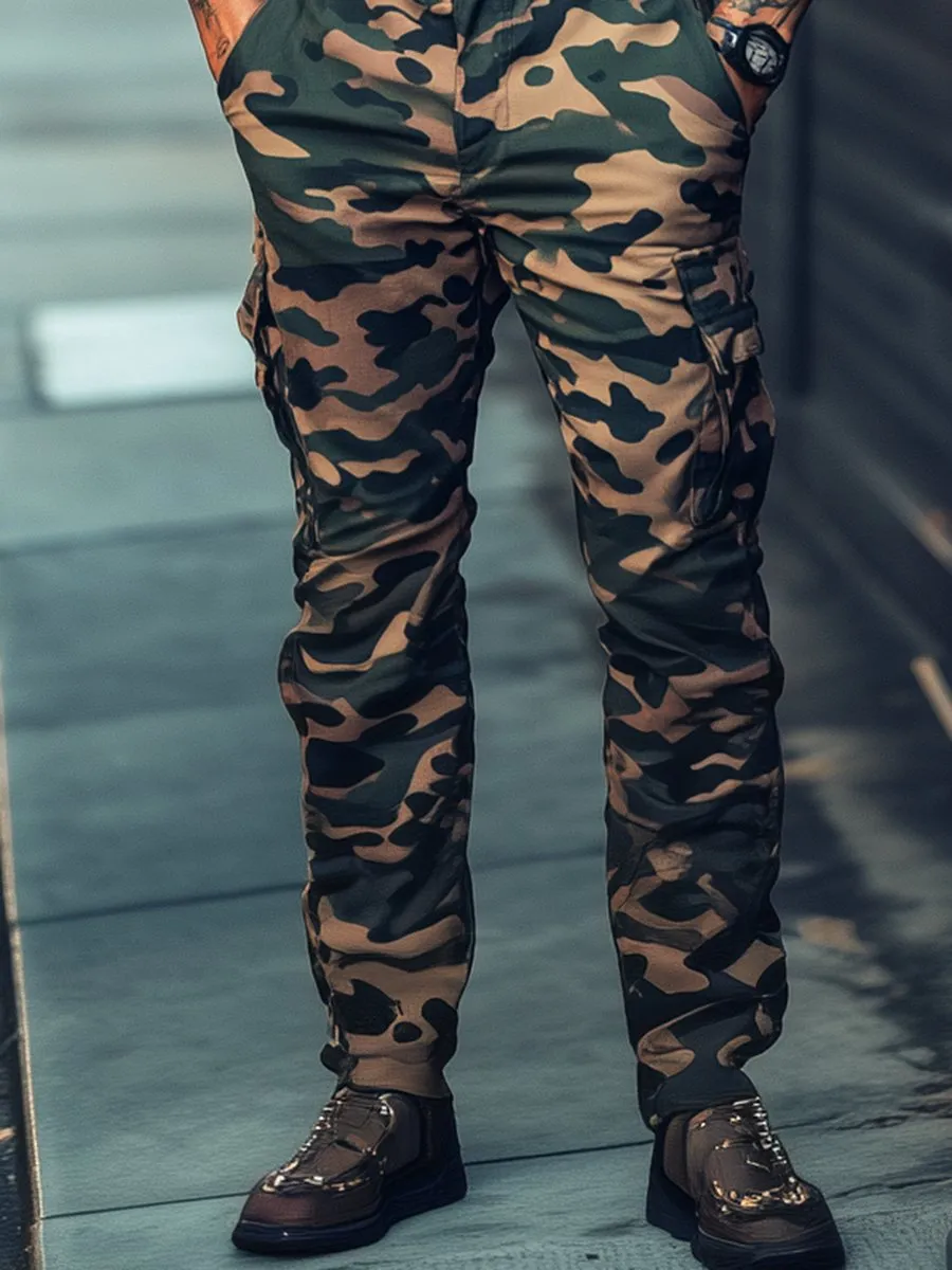 Fashion Camouflage Long Sleeve Jumpsuit