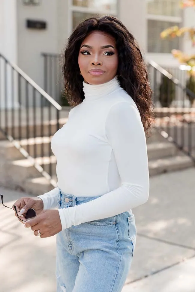 Feeling The Fun Ivory Turtleneck Bodysuit FINAL SALE