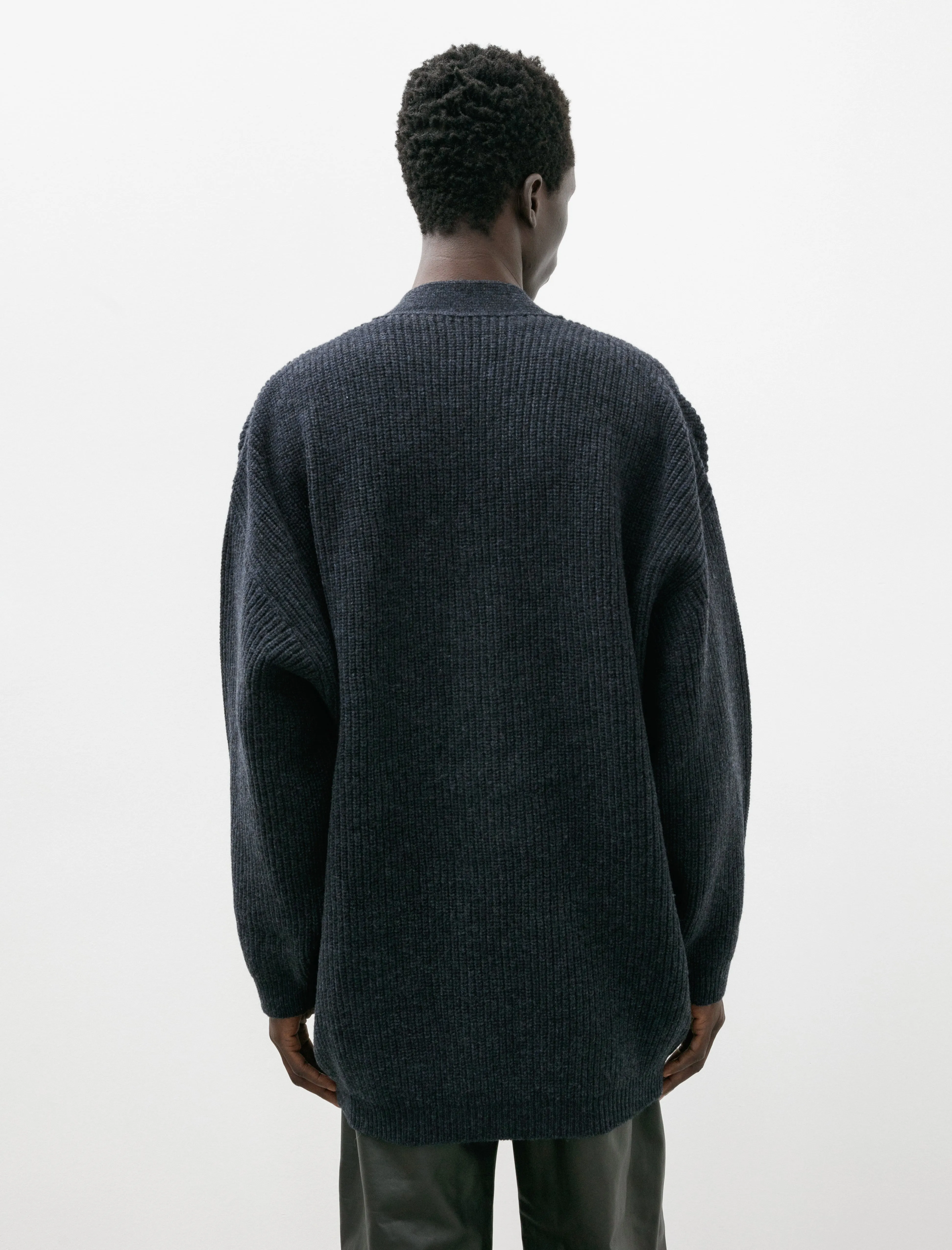 Felted Cardi Coat Midnight Navy Melange