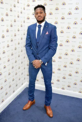 Fenerbahçe And Brazil Midfielder Fred in Jerry Blue Check Suit